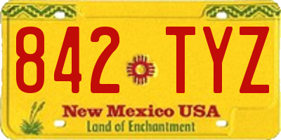 NM license plate 842TYZ