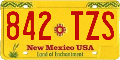 NM license plate 842TZS