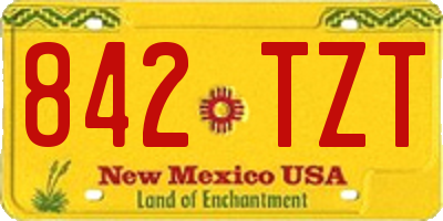 NM license plate 842TZT