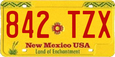 NM license plate 842TZX