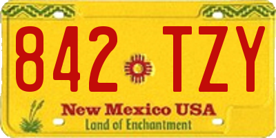 NM license plate 842TZY