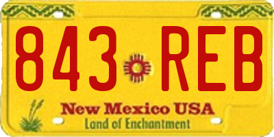 NM license plate 843REB