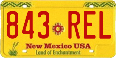 NM license plate 843REL