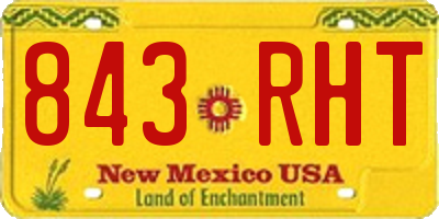 NM license plate 843RHT