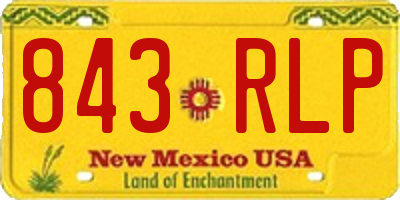 NM license plate 843RLP