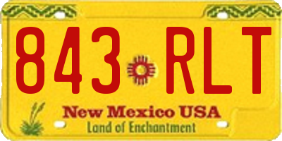 NM license plate 843RLT