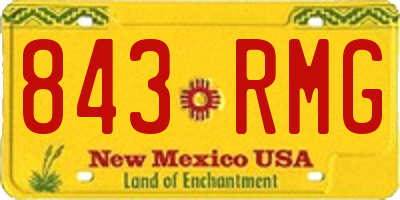 NM license plate 843RMG