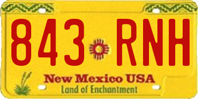 NM license plate 843RNH