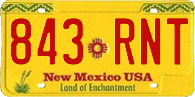NM license plate 843RNT