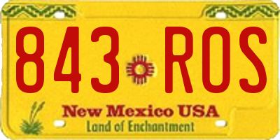NM license plate 843ROS