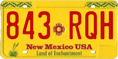NM license plate 843RQH
