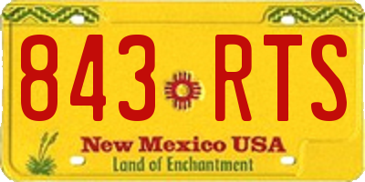 NM license plate 843RTS
