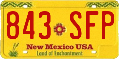 NM license plate 843SFP