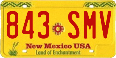 NM license plate 843SMV