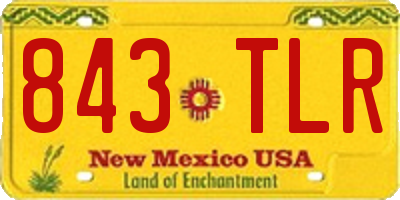 NM license plate 843TLR