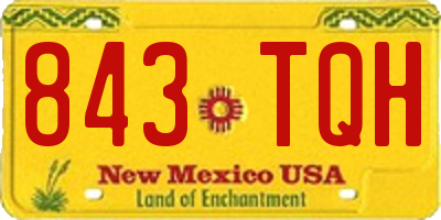NM license plate 843TQH