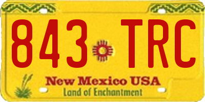 NM license plate 843TRC