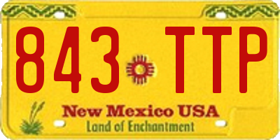 NM license plate 843TTP