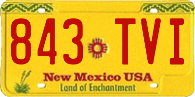 NM license plate 843TVI