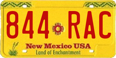 NM license plate 844RAC