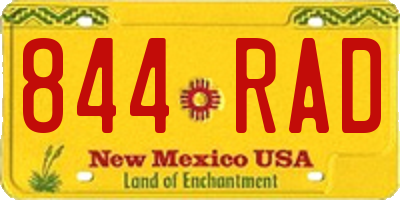 NM license plate 844RAD