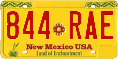 NM license plate 844RAE