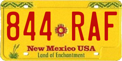 NM license plate 844RAF