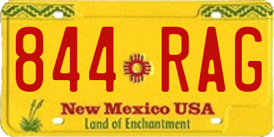 NM license plate 844RAG