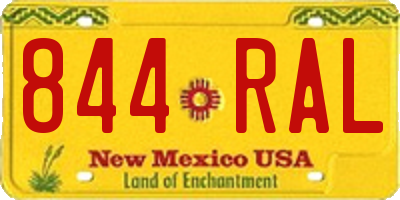 NM license plate 844RAL