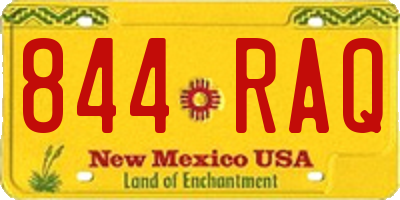 NM license plate 844RAQ