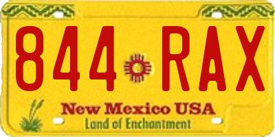 NM license plate 844RAX