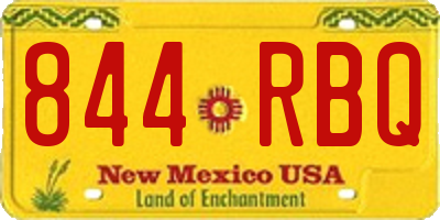 NM license plate 844RBQ