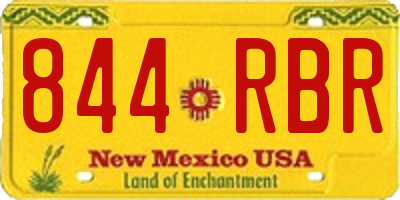 NM license plate 844RBR