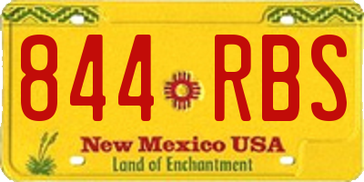 NM license plate 844RBS
