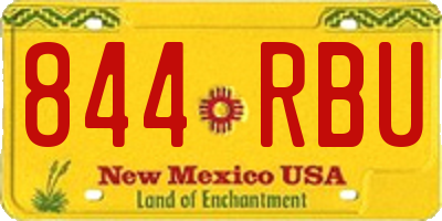 NM license plate 844RBU