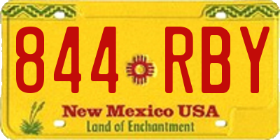 NM license plate 844RBY