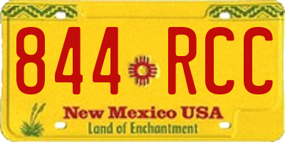 NM license plate 844RCC