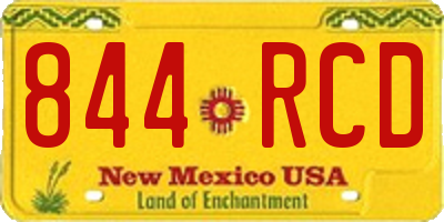 NM license plate 844RCD