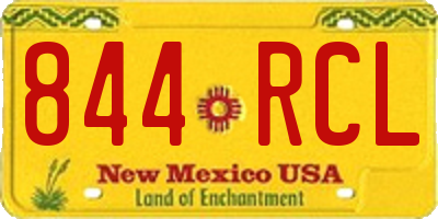 NM license plate 844RCL