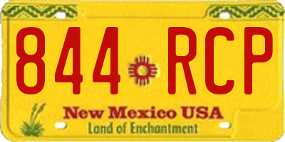 NM license plate 844RCP