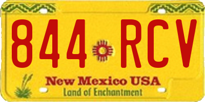NM license plate 844RCV