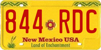 NM license plate 844RDC