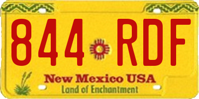 NM license plate 844RDF