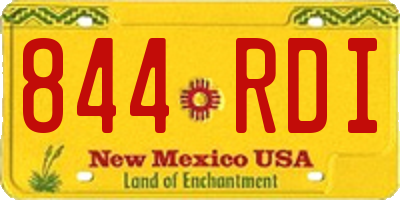 NM license plate 844RDI