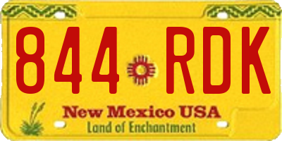 NM license plate 844RDK
