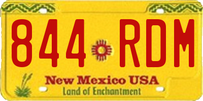 NM license plate 844RDM