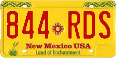 NM license plate 844RDS