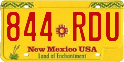 NM license plate 844RDU