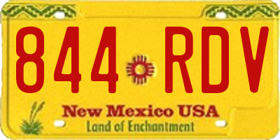 NM license plate 844RDV