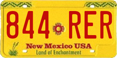 NM license plate 844RER